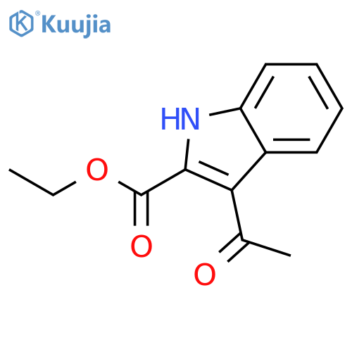 1H-Indole-2-carboxylic acid, 3-acetyl-, ethyl ester structure