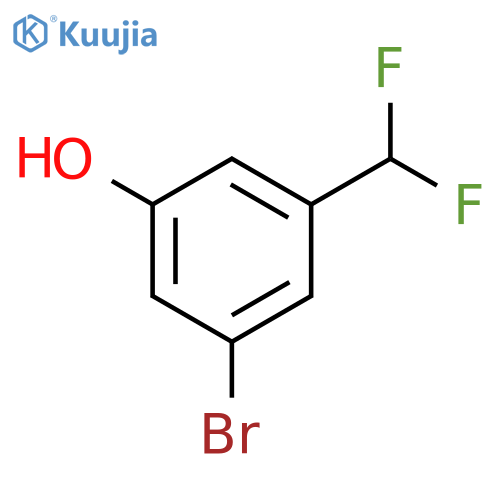 Phenol, 3-bromo-5-(difluoromethyl)- structure
