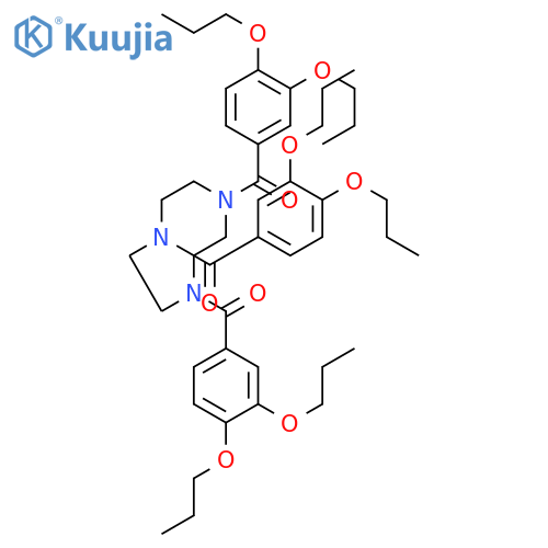 1H-1,4,7-Triazonine, 1,4,7-tris(3,4-dipropoxybenzoyl)octahydro- structure