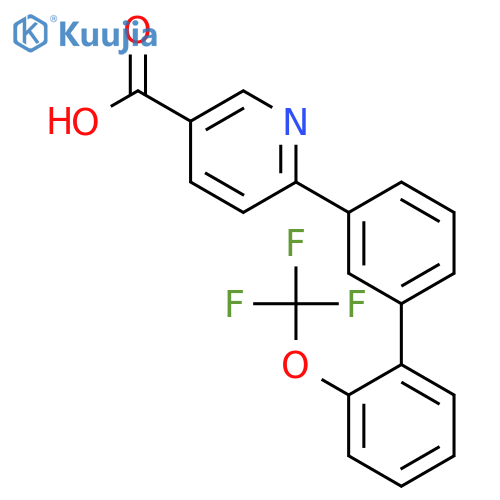 3-Pyridinecarboxylic acid, 6-[2'-(trifluoromethoxy)[1,1'-biphenyl]-3-yl]- structure