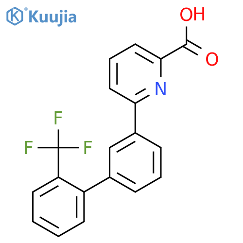 2-PYRIDINECARBOXYLIC ACID, 6-[2'-(TRIFLUOROMETHYL)[1,1'-BIPHENYL]-3-YL]- structure