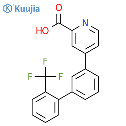 2-Pyridinecarboxylic acid, 4-[2'-(trifluoromethyl)[1,1'-biphenyl]-3-yl]- structure