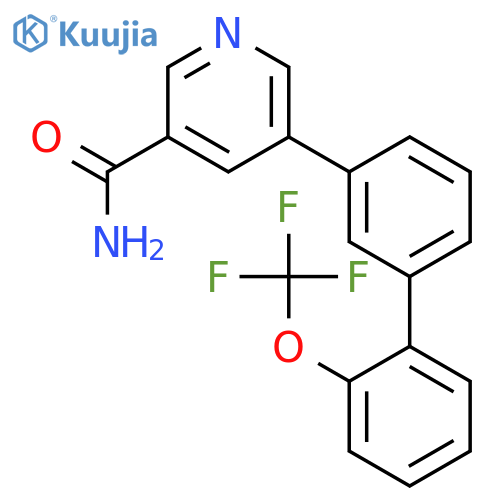 3-Pyridinecarboxamide, 5-[2'-(trifluoromethoxy)[1,1'-biphenyl]-3-yl]- structure