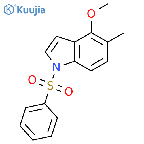 1H-Indole, 4-methoxy-5-methyl-1-(phenylsulfonyl)- structure