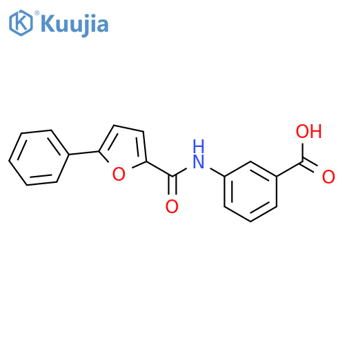 Benzoic acid, 3-[[(5-phenyl-2-furanyl)carbonyl]amino]- structure