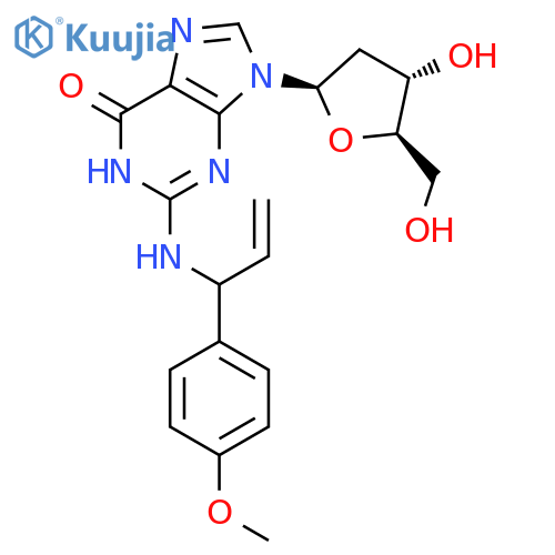 Guanosine, 2'-deoxy-N-[1-(4-methoxyphenyl)-2-propenyl]- structure