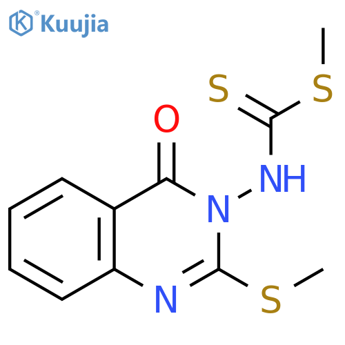 Carbamodithioic acid, [2-(methylthio)-4-oxo-3(4H)-quinazolinyl]-, methylester structure
