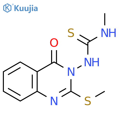 Thiourea, N-methyl-N'-[2-(methylthio)-4-oxo-3(4H)-quinazolinyl]- structure