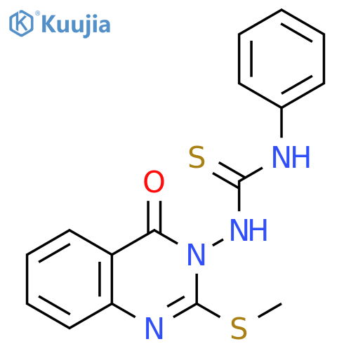 Thiourea, N-[2-(methylthio)-4-oxo-3(4H)-quinazolinyl]-N'-phenyl- structure