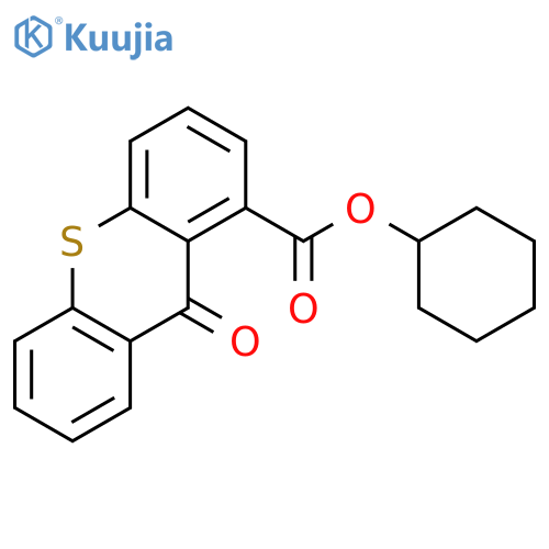 9H-Thioxanthene-1-carboxylic acid, 9-oxo-, cyclohexyl ester structure