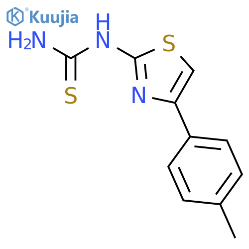 Thiourea, [4-(4-methylphenyl)-2-thiazolyl]- structure