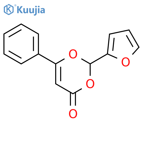 4H-1,3-Dioxin-4-one, 2-(2-furanyl)-6-phenyl- structure