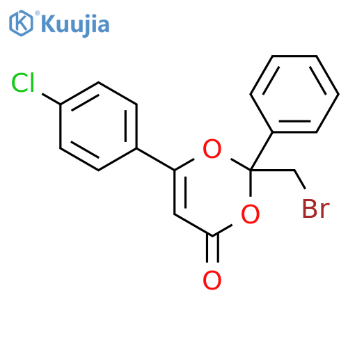 4H-1,3-Dioxin-4-one, 2-(bromomethyl)-6-(4-chlorophenyl)-2-phenyl- structure