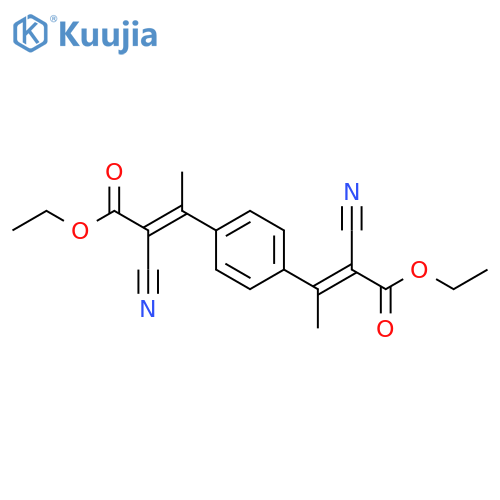 2-Butenoic acid, 3,3'-(1,4-phenylene)bis[2-cyano-, diethyl ester (9CI) structure