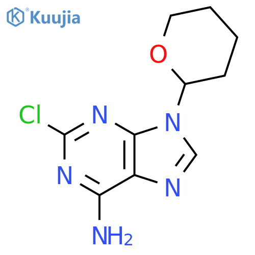 2-chloro-9-(oxan-2-yl)-9H-purin-6-amine structure