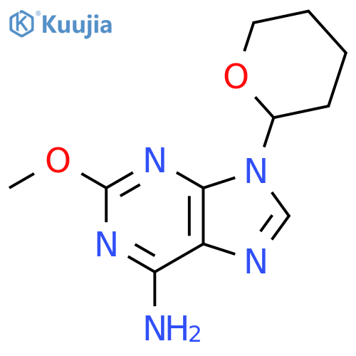 2-Methoxy-9-(tetrahydro-2H-pyran-2-yl)-9H-adenine structure