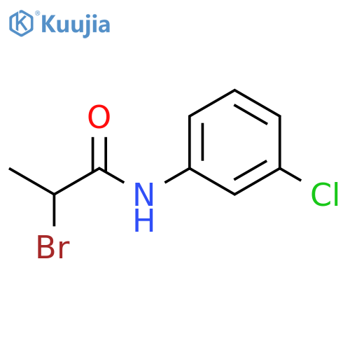 2-bromo-N-(3-chlorophenyl)propanamide structure
