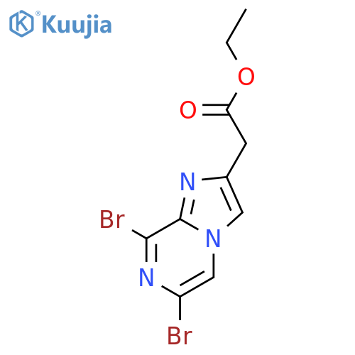 ethyl (6,8-dibromoimidazo[1,2-a]pyrazin-2-yl)acetate structure