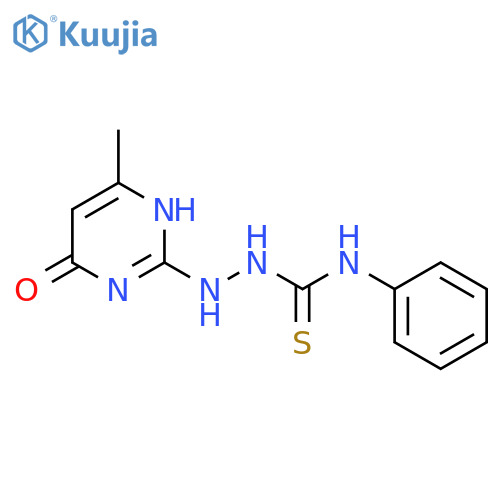 1-[(6-methyl-4-oxo-1h-pyrimidin-2-yl)amino]-3-phenylthiourea structure