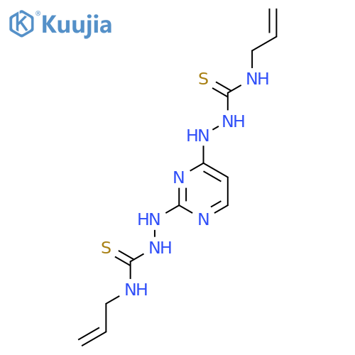 Hydrazinecarbothioamide, 2,2'-(2,4-pyrimidinediyl)bis[N-2-propenyl- structure