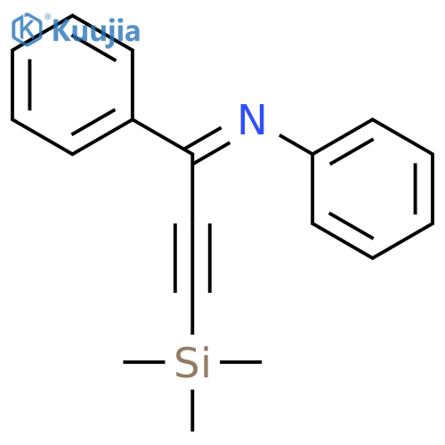Benzenamine, N-[1-phenyl-3-(trimethylsilyl)-2-propynylidene]- structure