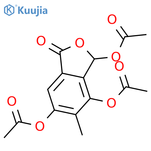 1(3H)-Isobenzofuranone, 3,4,6-tris(acetyloxy)-5-methyl- structure