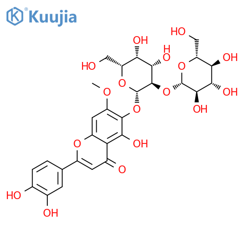 4H-1-Benzopyran-4-one, 2-(3,4-dihydroxyphenyl)-6-((O-beta-D-galactopyranosyl-beta-D-glucopyranosyl)oxy)-5-hydroxy-7-methoxy- structure