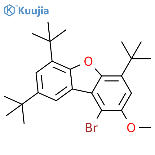 Dibenzofuran, 1-bromo-4,6,8-tris(1,1-dimethylethyl)-2-methoxy- structure