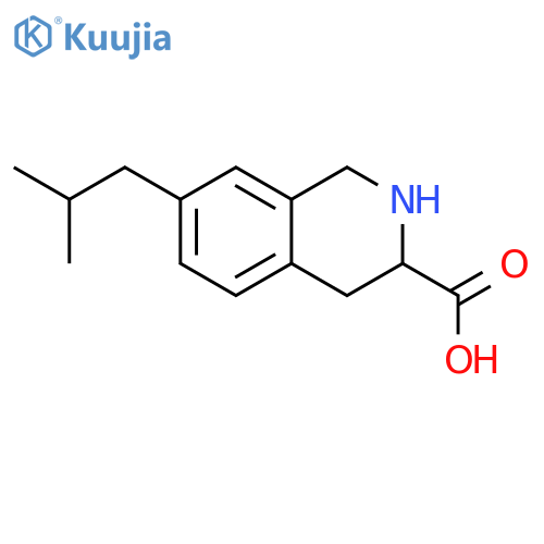 7-(2-METHYLPROPYL)-1,2,3,4-TETRAHYDROISOQUINOLINE-3-CARBOXYLIC ACID structure