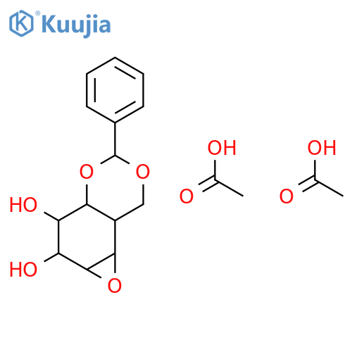 2H-OXIRENO[F][1,3]BENZODIOXIN-2,3-DIOL, HEXAHYDRO-5-PHENYL-, DIACETATE structure