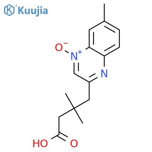 2-Quinoxalinebutanoic acid, beta,beta,6-trimethyl-, 4-oxide structure