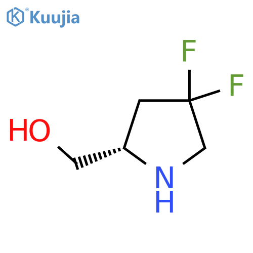 [(2S)-4,4-difluoropyrrolidin-2-yl]methanol structure