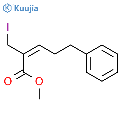 2-PENTENOIC ACID, 2-(IODOMETHYL)-5-PHENYL-, METHYL ESTER, (2E)- structure