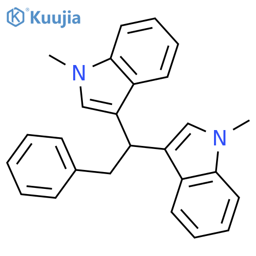 1H-Indole, 3,3'-(2-phenylethylidene)bis[1-methyl- structure