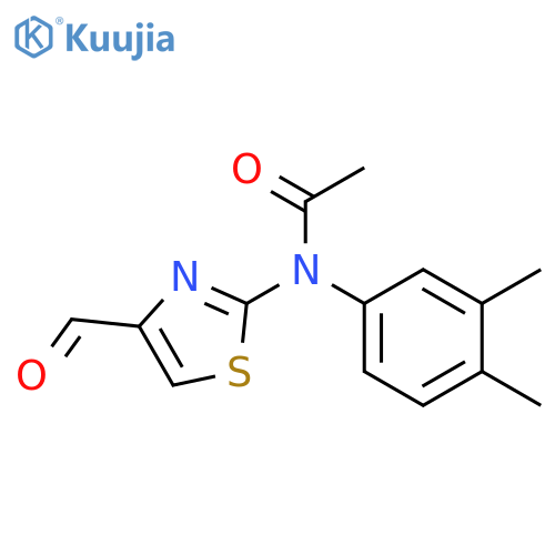 N-(3,4-DIMETHYLPHENYL)-N-(4-FORMYL-1,3-THIAZOL-2-YL)ACETAMIDE structure