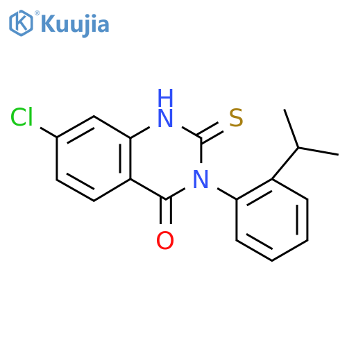 7-chloro-3-(2-isopropylphenyl)-2-sulfanyl-quinazolin-4-one structure