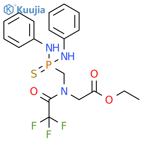 Glycine, N-[[bis(phenylamino)phosphinothioyl]methyl]-N-(trifluoroacetyl)-, ethyl ester (9CI) structure