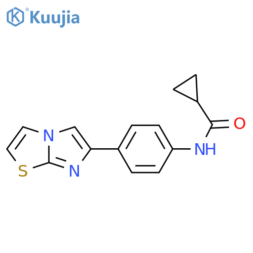 N-(4-{imidazo2,1-b1,3thiazol-6-yl}phenyl)cyclopropanecarboxamide structure