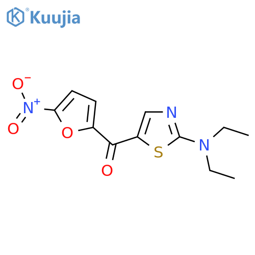 N,N-diethyl-5-(5-nitrofuran-2-carbonyl)-1,3-thiazol-2-amine structure
