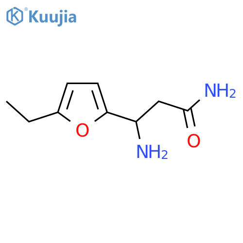 3-amino-3-(5-ethylfuran-2-yl)propanamide structure
