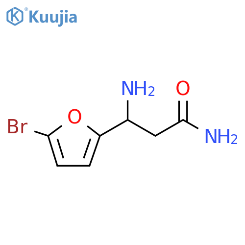 3-amino-3-(5-bromofuran-2-yl)propanamide structure