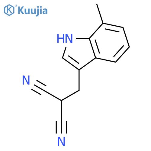 Propanedinitrile,2-[(7-methyl-1H-indol-3-yl)methyl]- structure