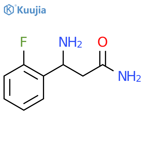 3-amino-3-(2-fluorophenyl)propanamide structure