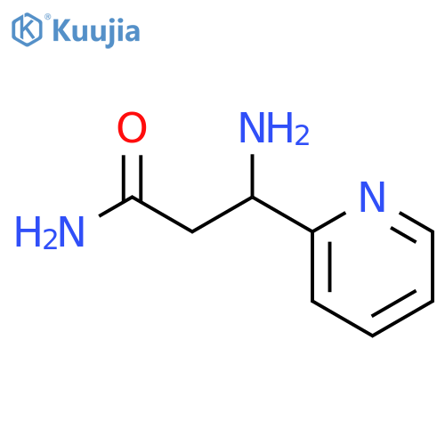3-amino-3-(pyridin-2-yl)propanamide structure