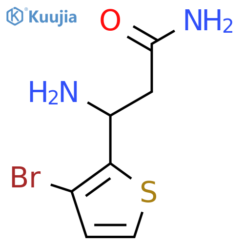 3-Amino-3-(3-bromothiophen-2-yl)propanamide structure