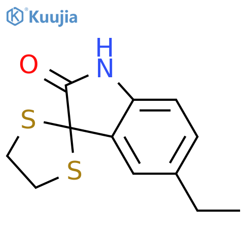 SPIRO[1,3-DITHIOLANE-2,3'-[3H]INDOL]-2'(1'H)-ONE, 5'-ETHYL- structure