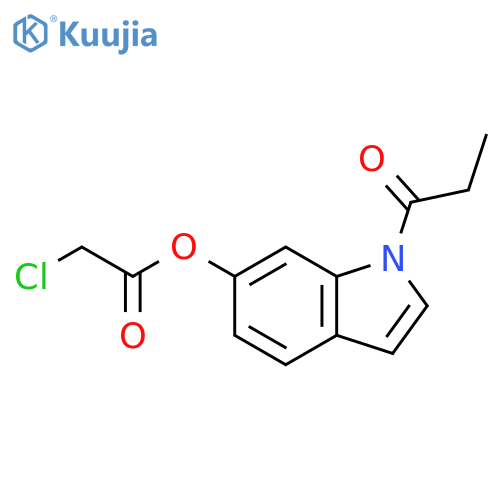 Acetic acid, chloro-, 1-(1-oxopropyl)-1H-indol-6-yl ester structure