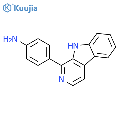 Benzenamine, 4-(9H-pyrido[3,4-b]indol-1-yl)- structure