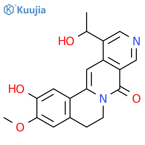 2-hydroxy-12-[(1R)-1-hydroxyethyl]-3-methoxy-5,6-dihydro-8H-isoquino[2,1-b][2,7]naphthyridin-8-one structure