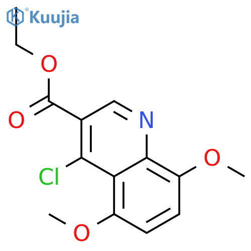 3-Quinolinecarboxylicacid, 4-chloro-5,8-dimethoxy-, ethyl ester structure